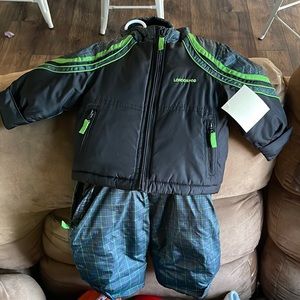 12 month jacket and snow bibs
